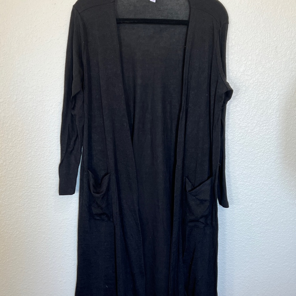 LuLaRoe Black Sarah Duster Cardigan